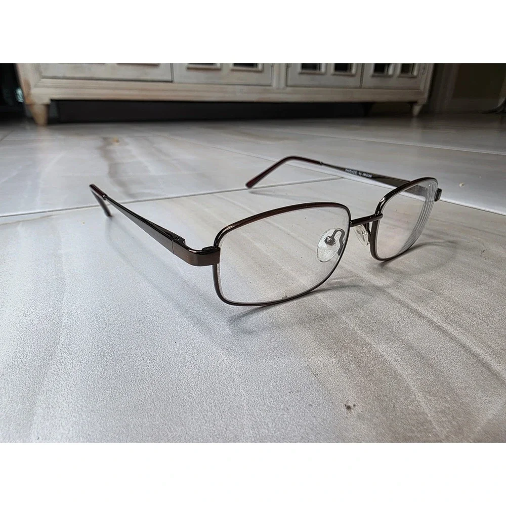 Parade by Avalon‎ Brown Metal Eyeglass Frames PQ01619 53-18-135 Rectangular F2